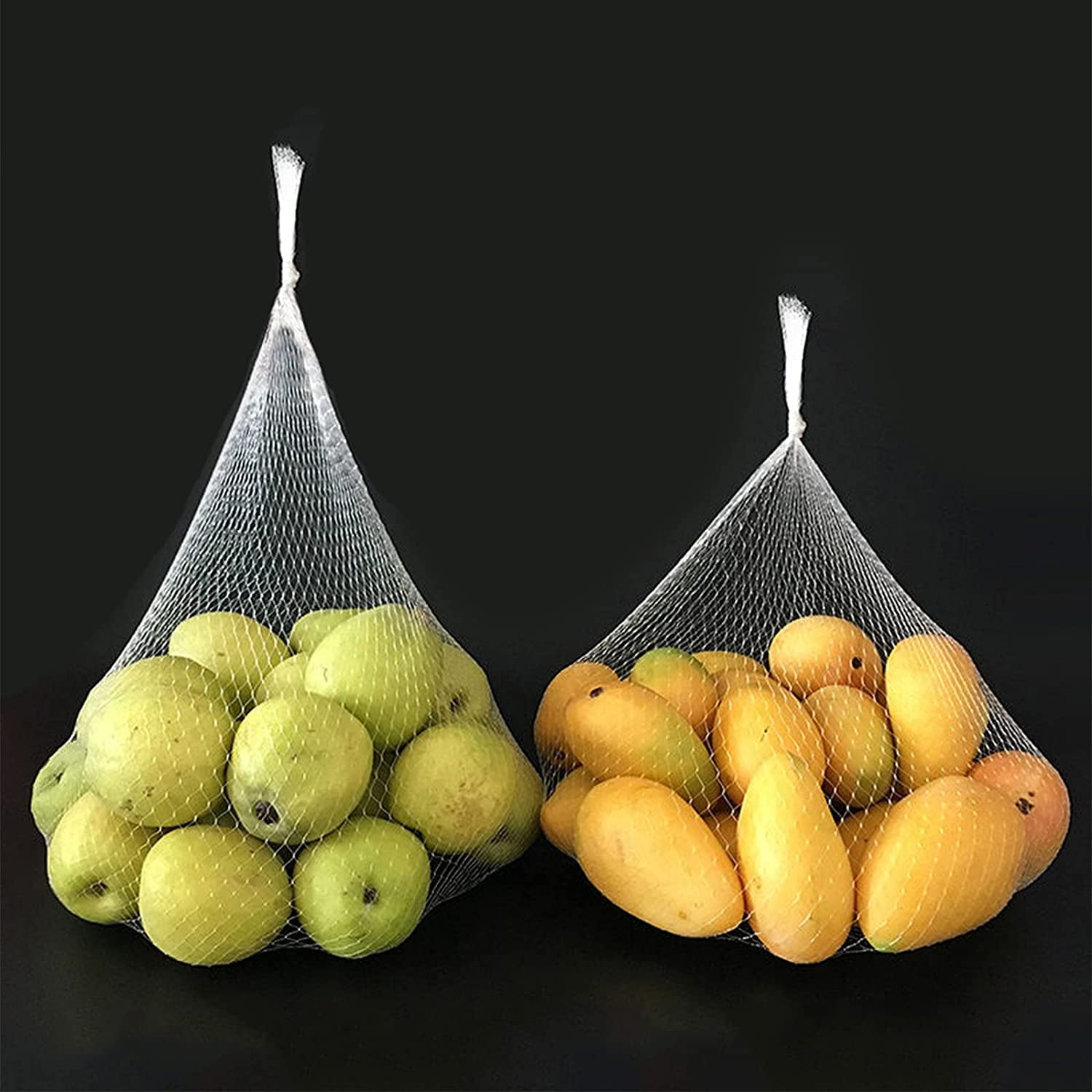 100 Pcs Plastic Mesh Produce Bags, 24 Inch Seafood Boil Bags for