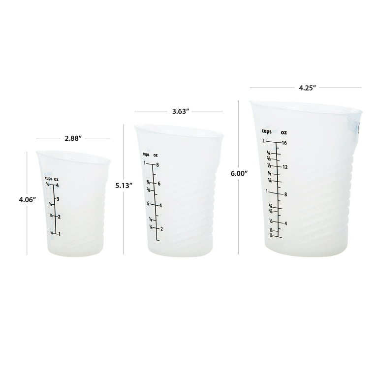 Prep Solutions High Heat Silicone Measuring Cups, Set of 3, PS-3408WM