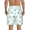 thumbnail image 3 of Naloa Leaf Print Green Men's Beach Shorts, Surfing shorts, Swim trunks, Quick Dry Swim Trunks for Surfing Beach Fun - Large, 3 of 9