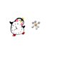 thumbnail image 5 of Reloj de pared,Reloj de pared silencioso y decorativo que no hace tictac,Reloj de pared silencioso de pingüino pequeño Reloj de madera,Figura de escritorio,Figura esférica para, 5 of 8
