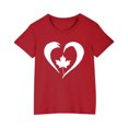 thumbnail image 2 of Piuwrlz 7 Years Kids Short T Shirt Sleeve Girls Red T-Shirt Cotton Crew Neck Shirt Top Red Size 7 Years, 2 of 5