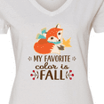 thumbnail image 4 of Inktastic October Favorite Color is Fall Women's V-Neck T-Shirt, 4 of 5