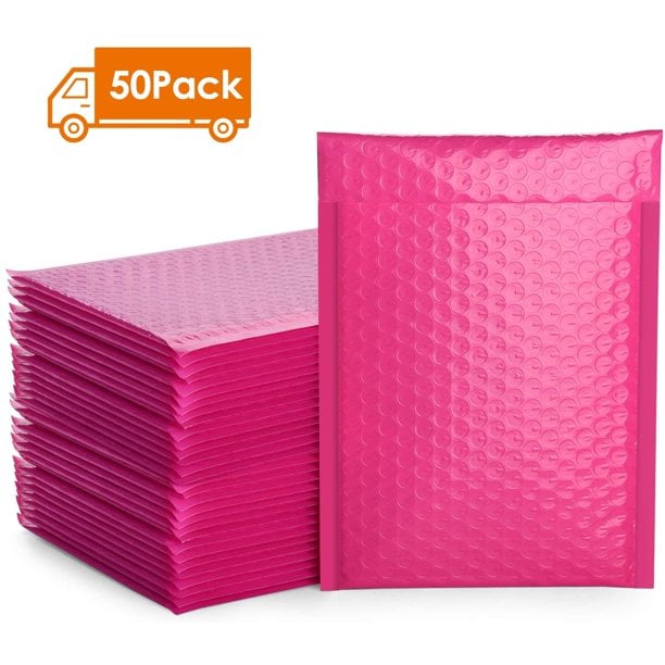 Inside Size: 6x9 Inch Light Pink Famagic Bubble Mailers 6x10 Inch 25pcs Padded Envelopes Self Seal Mailing Envelopes Poly Bubble Padded Mailers Matte Shipping Envelopes Packaging for Small Business 