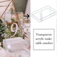 thumbnail image 5 of 120Pc Clear Acrylic Place Cards Acrylic Table Number Card Blank Acrylic Name Plate for Wedding DIY, 5 of 5