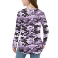 thumbnail image 5 of UQJfacai Girls Camo Shirt Kids Crewneck Long Sleeve Tunic Tops Fall Curve Hem Side Slit Casual Cute Blouses Tee 3-12 Years, 5 of 6