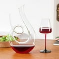 thumbnail image 2 of DJN Maison & Jardin Verre Soufflé à la Main 35 Fl Oz Aération Rapide Design Transparent Moderne Grande Capacité Distributeur de Vin Rouge Rapide, 2 of 9