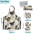 thumbnail image 3 of White Gray Black Gold Marble 5 Pcs Kitchen Set Heat Resistant Oven Mitts and Non-Slip Pot Holders with Adjustable Cooking Apron, 3 of 6