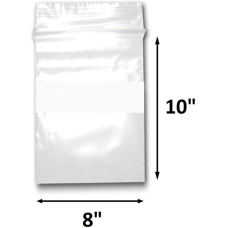 8 x 10 (1/2 Gallon) 2 Mil Clear Ziplock Bags