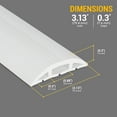 thumbnail image 2 of Simple Cord 4 Ft Cord Cover - 3-Channel Raceway for Sidewalks or Walkways, 2 of 8