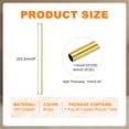 thumbnail image 2 of Copper Round Tube, 11mm OD x 1mm Wall Thickness x 203mm(8") Length Pure Copper Tube, 2 of 7