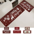 thumbnail image 1 of MTBLYS 2 Pcs Christmas Kitchen Rugs and Mats for Floor Non-Slip Backing Merry Christmas Kitchen Decor Xmas Rug Sets 16X24In+16X48In Low Pile Polyester Entryway Mat Home, 1 of 7