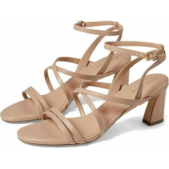 Cole Haan Women's Addie Strappy Sandals Heeled, Brush Leather, 9.5
