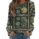 thumbnail image 4 of Xuyuer Women's Printed Long Sleeved Round Neck Pullover Top Hoodless Casual And Fashionable Sweatshirts, 4 of 5