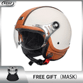 thumbnail image 3 of Cascos ligeros vintage abiertos 3/4 para motocicletas, cascos jet para adultos, cascos para motocicleta con certificación DOT para hombres y mujeres, 3 of 5