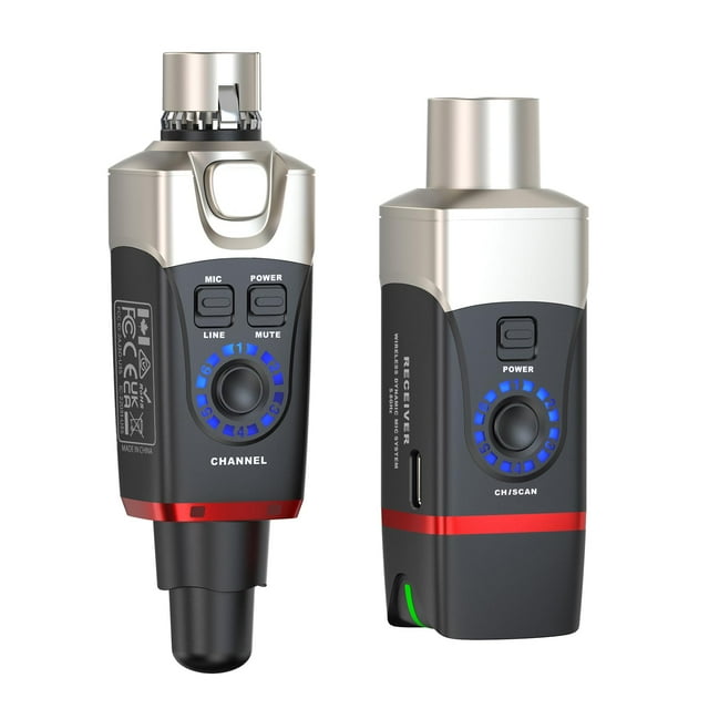 Micrófono dinámico inalámbrico Xvive U35 30 m, alcance 5,8 GHz