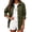 Dark Green, variant on Women'S Solid Corduroy Long Sleeve Shirt with Pockets Dark Green XXXL