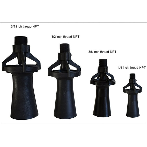 3/4" MNPT Glass-Reinforced Polypropylene Eductor for Mixing - [Size Options from 1/4" to 1" Available]