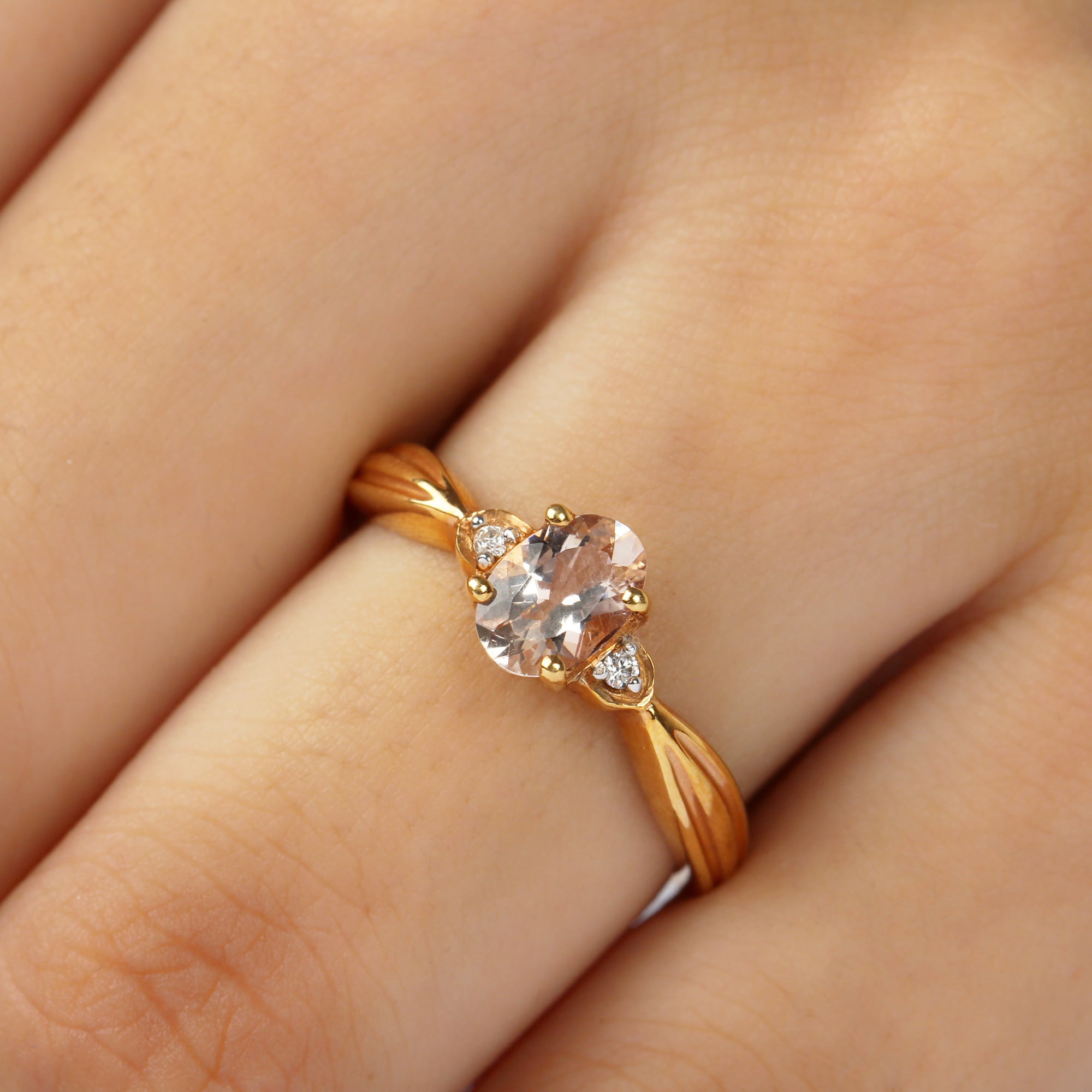 Solitaire Engagement Ring Ladies Yellow Gold 0.75 Carat Solitaire Ring 