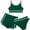w93# Dark Green140, variant on Baby Toddler Swimsuit Fashionable Color Block Spaghetti Strap Scoop Neck Tops High Waist Bikini Set Casual Two Piece Summer Stylish Bathing Suit Breathable Cozy Beachwear,Black,13-14 Years