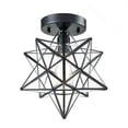 thumbnail image 1 of AXILAND Industrial Black Copper Moravian Star Ceiling Light 12, 1 of 4