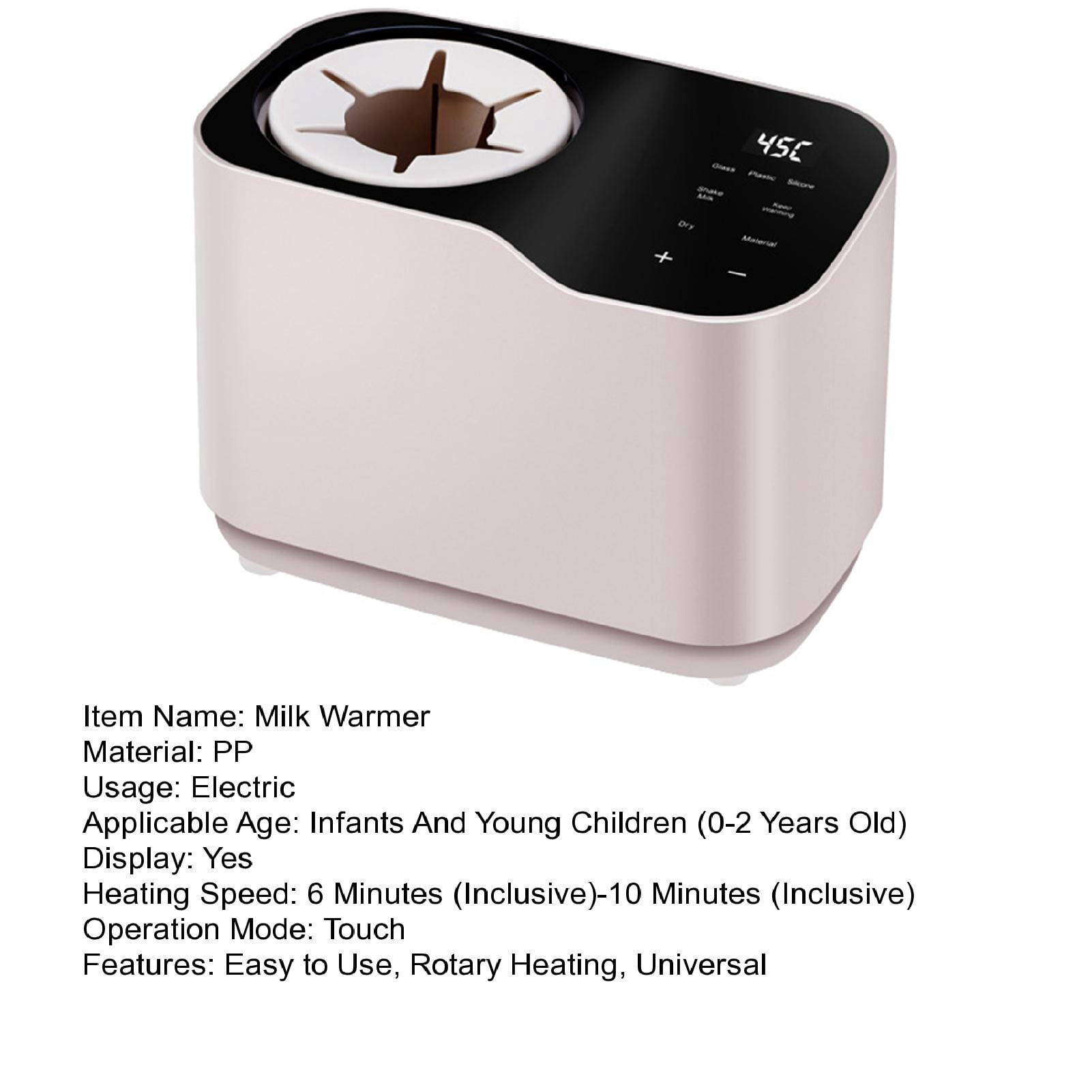 Seipola For 0-2 Years Baby Bottle Warmer with Thermostatic Control, Waterless Milk Warmer with Rotary Heating, Universal Electric Bottle Heater, Touch Screen Operation, 6-10 Minute Fast Warming