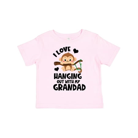 

Inktastic Monkey I Love Hanging out with My Grandad Gift Toddler Boy or Toddler Girl T-Shirt