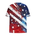 thumbnail image 6 of Xdegoge American Flag Paint Splatter Graphic T Shirt for Women Short Sleeve Striped Crewneck Casual Loose Independence Day Patriotic Event Summer Vacation Shirts Tops, 6 of 6