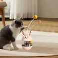 thumbnail image 4 of Binwennn Accessoires pour Chat Gobelet Interactif pour Animal Jouet Détachable Taquin Distributeur de Nourriture Ajustable Ennui Rotation Automatique Jouet Interactif pour Chat Mangeoire Lente Bol pour Chiot Creuser pour Chiens Suspendu, 4 of 6