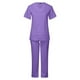 thumbnail image 3 of Conjunto de uniforme exfoliante para mujer, centro de belleza, cuidado de mascotas, ropa suave, uniformes de enfermería Púrpura, 3 of 8