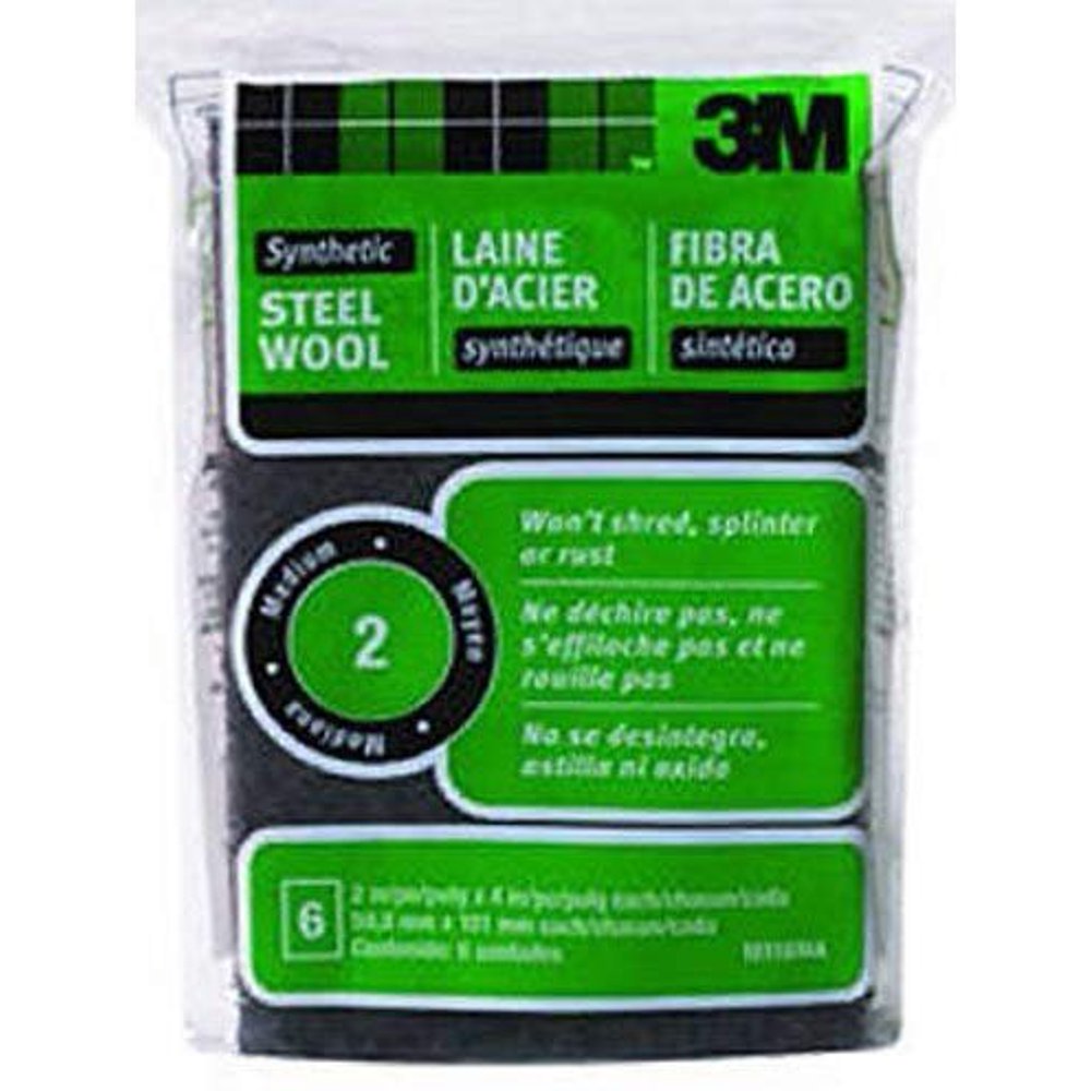 3M 10116 Synthetic Steel Wool, Medium