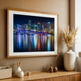 thumbnail image 4 of The Miami Skyline - Miami Florida Photography Oak Framed Wall Art Print 16 x 24 inches, 4 of 6