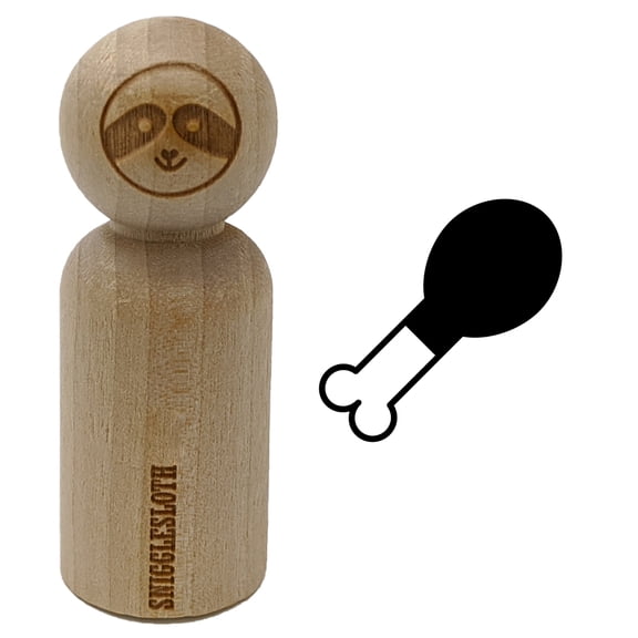 Chicken Leg Rubber Stamp for Scrapbooking Crafting Stamping - Small 3/4 Inch