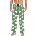 thumbnail image 2 of Cotton Mens PJ Pajama Pants Bottoms Waistband Sleepwear with Pockets Beautiful Abstract Flowers, 2 of 7