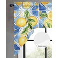 thumbnail image 3 of Watercolor Lemon Kitchen Swag Valances for Windows, Botanical Leaves Country Blue Swag Valances Curtains for Living Room, Rod Pocket Window Treatments for Bathroom, Bedroom, Cafe, 56"x36", 3 of 6