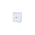 thumbnail image 2 of IN Room Furniture Designs 3-Drawer Contemporary Laminated Wood Chest in White, 2 of 3