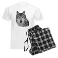 thumbnail image 6 of CafePress - Gray Wolf Pajamas - Men's Light Loose Fit Cotton Pajama Set, 6 of 7