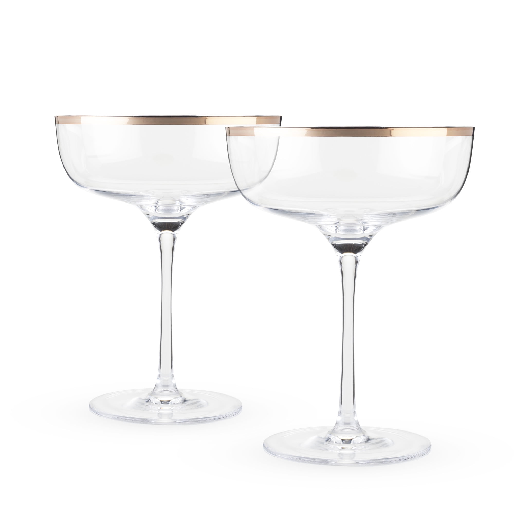 Vintage Crystal Champagne Coupe Gold Rim Glasses | Set of 2 | 7 oz, Gilded  Rim Classic Cocktail Glas…See more Vintage Crystal Champagne Coupe Gold Rim