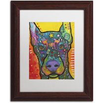 Trademark Fine Art "17" Canvas Art by Dean Russo, White Matte, Wood Frame