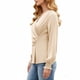 thumbnail image 4 of Ounisa Womens Business Casual Blouses Dressy Work Tops Fall Fashion 2025 V Neck Pleated Long Sleeve Shirts, 4 of 7