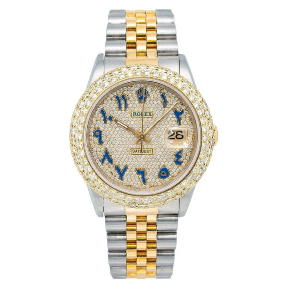 Pre-Owned Rolex Datejust 16233 36MM Champagne Diamond Dial With 4.75 CT Diamonds