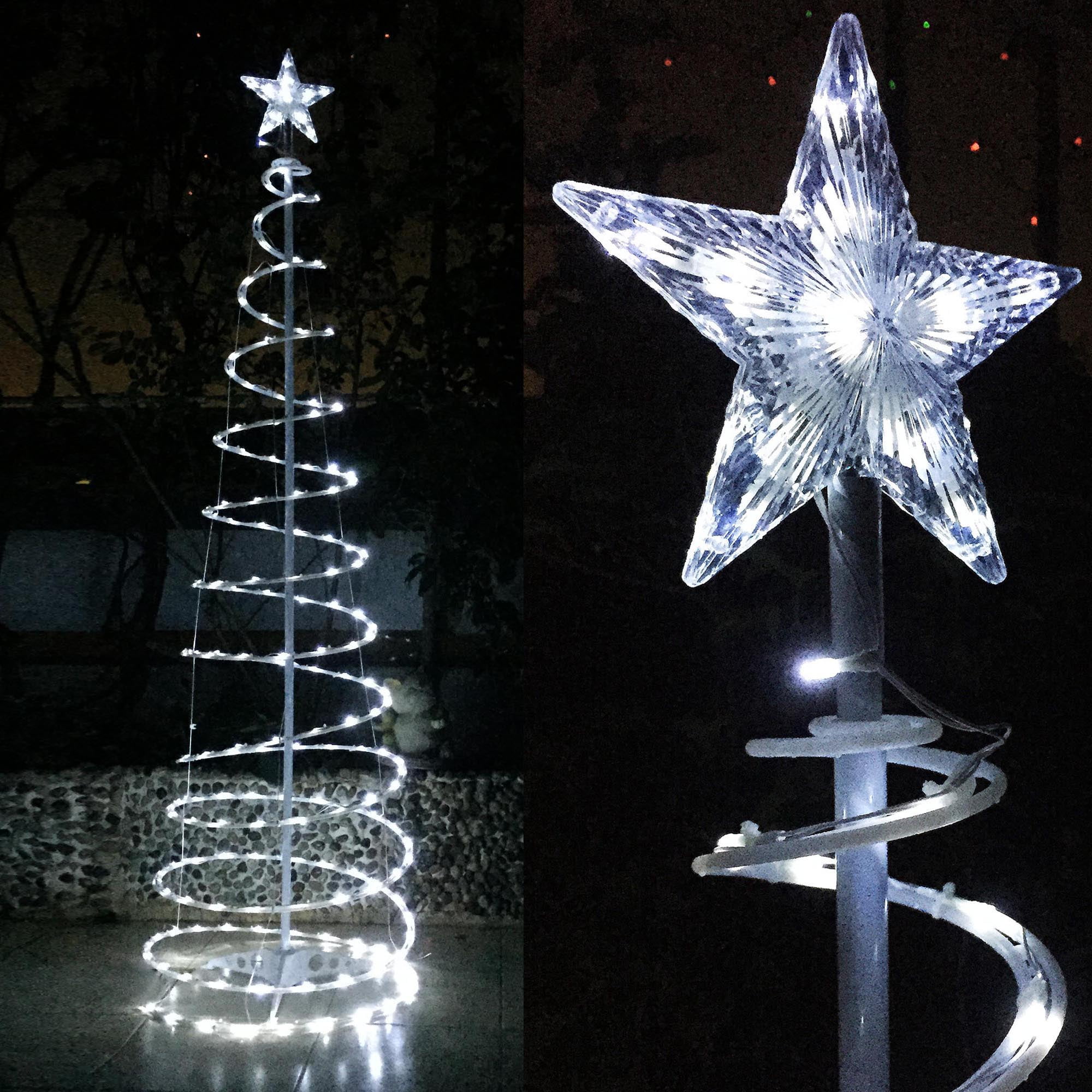 Yescom 6ft Led Spiral Christmas Tree Light Indoor Outdoor Yard Xmas Holiday Art Decoration Lamp Walmart Com Walmart Com