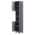 thumbnail image 4 of GZXS Tall Bathroom Cabinet with 2 Doors, 66.8"H Slim Storage Cabinet with Adjustable Shelves, Accent Cabinet for Living Room, Easy Assembly, Gray, 4 of 9