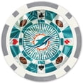 thumbnail image 3 of MasterPieces Casino Style 20 Piece 11.5 Gram Poker Chip Set NFL Miami Dolphins Silver Edition, 3 of 3