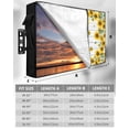 thumbnail image 7 of Outdoor TV Cover 48 to 50 Inch Weatherproof, Farmhouse Sunflowers Floral Print Waterproof TV Screen Protector for Outside Decor with Zipper and Pocket 48"L x 30"H , White, 7 of 7