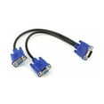 thumbnail image 2 of VGA Y Cable 1:2 Dual Monitor VGA Splitter Cable VGA Y Cable 1 Male to 2 Female Converter Adapter Video Cable for Screen MirroringVGA connector cable 1 in 2 male to female 0.3 m for, 2 of 5