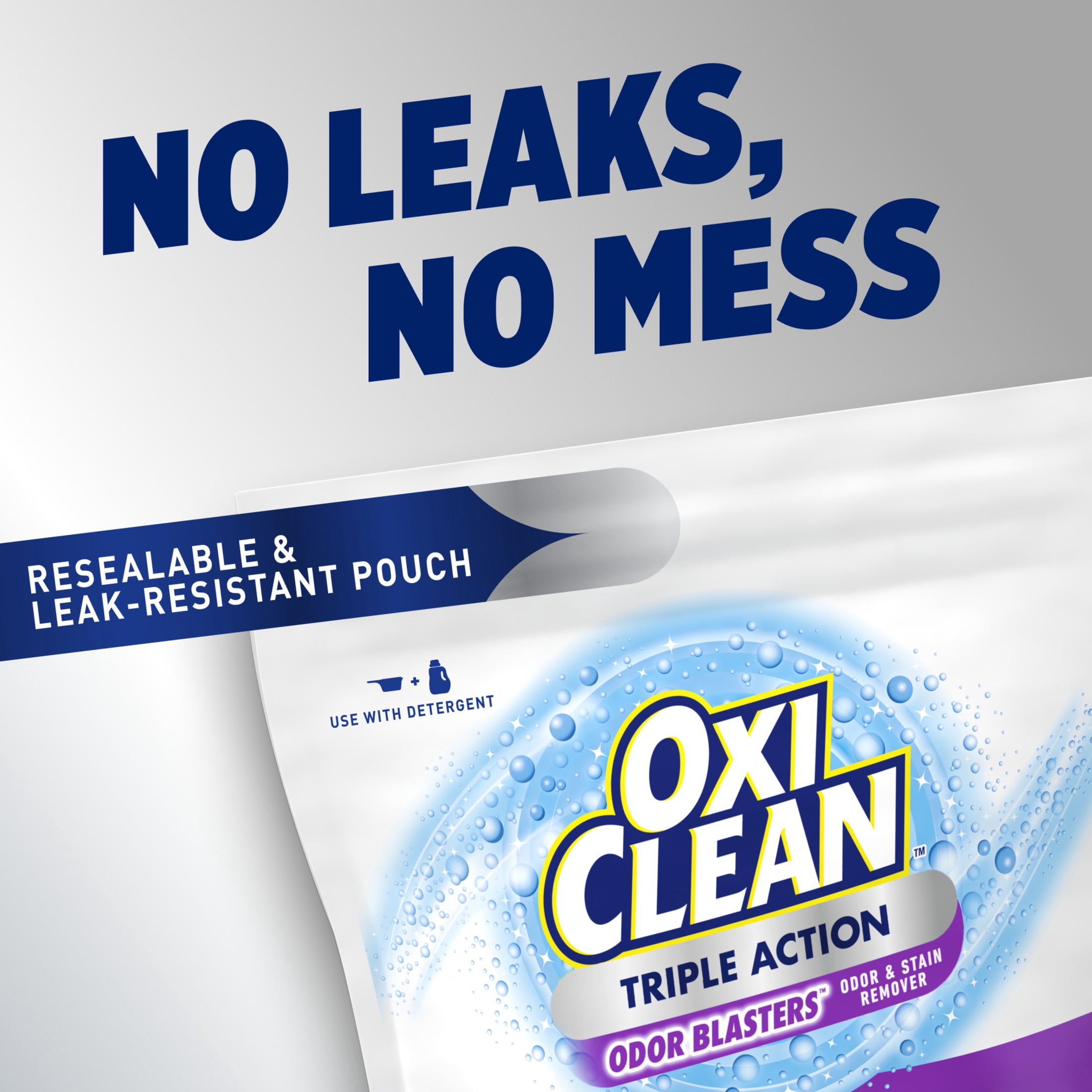 OxiClean Triple Action Odor Blasters Odor and Stain Remover Powder, To Use with
Detergent, 6.5 lbs