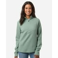 thumbnail image 4 of North End NE725W Women's Spirit Textured Quarter-Zip Pullover-SAGE GREEN HEATHER-L, 4 of 6