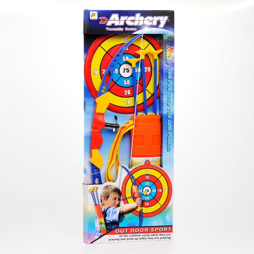 Giddyup! Buck's PlayWorld Kids Archery Bow and Arrow Toy Set with Target