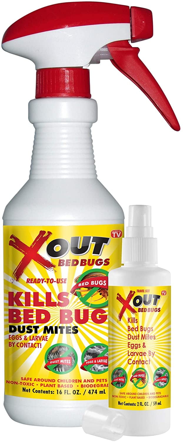 Fabriclear Xout Bed Bug Spray 16 Oz W Bonus Travel Spray 2 Oz Walmart Com