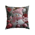 thumbnail image 2 of Christmas Pink Pillow Covers 17.7x17.7 Inches Decorative Pillow Cases Soft Fabric Hidden Zipper Home Holiday Decor Seasonal Decoration, 2 of 5